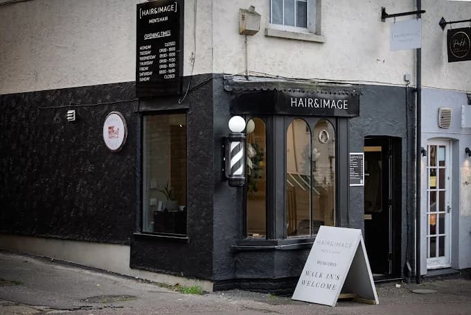 Exterior of Hair & Image barber shop on Hockerill Street in Bishop's Stortford